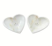 Juego de Cuencos de Oración de Madera en Forma de Corazón (con Tarjetas), Cuenco Cristiano de Oración de 23x23 cm, Diseño de Cruz, Regalo de Decoración para Iglesia, Meditación, Blanco (1/2 Pieza)