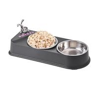 Juego de cuencos dobles de diseño para perros, comederos para mascotas, cachorros y tazones de agua, para gatos y perros, 32,5 x 13,5 x 6 cm para perros, hogar, sala de estar, cocina, habitación de
