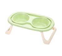 Juego de cuencos ergonómicos para perros con doble cuenco a prueba de salpicaduras para comer color pastel, plato de acero inoxidable para gatos y perros