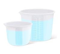 Juego de cuencos medidores de silicona extra grandes para resina epoxi, 2000 ml y 1000 ml