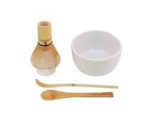 Juego de cuencos para matcha BambooMN (incluye soporte para cuenco, batidor de t , Chasaku y Te)