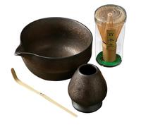 Juego de cuencos para matcha, juego de batidores de matcha, juego de cuencos de matcha y látigos | Cuenco de matcha con vertedor, batidor de matcha, cuchara y soporte para batidor, kit matcha para