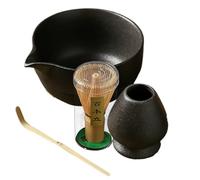 Juego de cuencos para matcha, juego de batidores de matcha, juego de cuencos de matcha y látigos | Cuenco de matcha con pico vertido, batidor de matcha, cuchara y soporte para batidor, kit matcha para