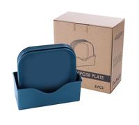 Juego de cuencos poco profundos para gatos, plato de alimentación cuadrado, colorido plato para mascotas con aspecto duradero, dispositivo plano ancho con construcción elegante, ayudante moderno con e