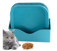 Juego de cuencos poco profundos para gatos, plato de alimentación cuadrado, colorido plato para mascotas con aspecto duradero, dispositivo plano ancho con construcción elegante, ayudante moderno con e