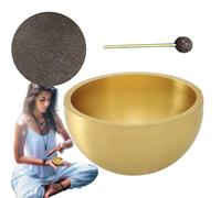 Juego de cuencos Singing Bowl - Cuenco de sonido hecho a mano, raqueta y cojín | Cuenco de meditación portátil para yoga, atención plena, del estrés, curación espiritual, decoración de