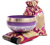 Juego de cuencos tibetanos con bolsa, fácil de jugar, auténtico hecho a mano, meditación con sonido holístico de 7 chakras, regalo de curación de Himalayan Bazaar (Turquesa)