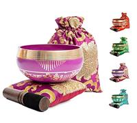Juego de cuencos tibetanos con bolsa, fácil de jugar, auténtico hecho a mano, meditación con sonido holístico de 7 chakras, regalo de curación de Himalayan Bazaar (Turquesa)