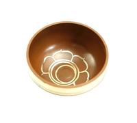 Juego de cuencos tibetanos Cuenco budista de colores con audio for sanación, relajación del alma, yoga, meditación, utensilios Dharma, adornos cobre for los 7 chakras(Orange)