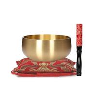 Juego de cuencos tibetanos - Cuenco de sonido de meditación hecho a mano de 4 pulgadas para yoga, curación de chakras y alivio del estrés | Kit completo con cojín y mazo | Regalos espirituales para