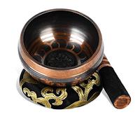 Juego de cuencos tibetanos: cuencos tibetanos con palo de cuero y esteras para meditación de atención plena, relajación, alivio del estrés, yoga, Zen, accesorio perfecto para meditación