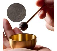 Juego de cuencos tibetanos de 4 cm, cuenco de sonido de cobre portátil con mazo y tapete, pequeños cuencos tibetanos, hermoso sonido para meditación, curación y atención plena