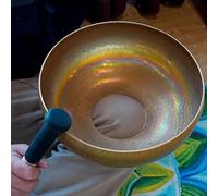 Juego de cuencos tibetanos de cabeza cantante, grado curativo maestro, cuenco de canto budista hecho a mano de 11 pulgadas
