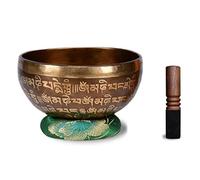 Juego de cuencos tibetanos for cantar - Cuenco de sonido de meditación hecho a mano en Nepal for yoga, curación de chakras, atención plena y alivio del estrés (Color : 13cm x 6.5cm)