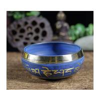 Juego de Cuencos Tibetanos Hecho a Mano en Nepal cuenco tibetano para meditación, atención plena, relajación, yoga, curación cuenco tibetano Bastón+lavador+caja-2 10.5 x 5.3 cm