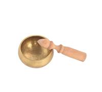 Juego de cuencos tibetanos Juego de cuencos tibetanos latón martillado con mazo madera for meditación, yoga, terapia sonido, instrumento musical budista, decoración