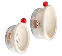 Juego de cuencos y coladores para lavabo de, Cream white | Cesta de drenaje de construcción resistente de doble capa, lavabo, enjuague, almacenamiento de