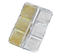 Juego de cuentas de acero de mezcla de colores para artistas de uñas profesionales cuentas de metal con varios tonos de color accesorios para uñas Set de accesorios para uñas
