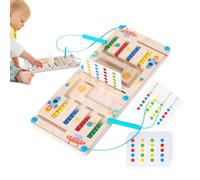Juego de Cuentas de Cuatro Colores, Juguetes de Cuentas de Bandeja Lógica,Apilamiento de 4 Colores, Juegos de mesa, Juguetes de Perlas | preescolar Juego de Puzzle Clasificación Juguetes
