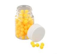 Juego de cuentas flotantes de silicona suave para pesca de maíz/sabor, varios tamaños, 8 mm, 10 mm, 14 mm, señuelos artificiales amarillos para equipo de aparejos de pesca de carpa (8 mm grande)