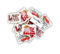 Juego de cuentas focales de silicona de Navidad | Paquete mixto de 12 piezas de Nightmare Jack Little Tree Cake Truck Bulk Wholesale Holiday Cute Sayings Tis The Season Kit de fabricación de llaveros