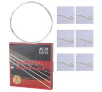 Juego de cuerdas de guitarra clásica, cuerdas de aprendizaje plateadas, juego de cuerdas de guitarra profesional, textura plateada