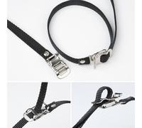 Juego de cuerdas de pedal con clip antideslizante para cordones y tornillo de fijación de puntera de zapato diseñado para mejorar el agarre del pie y el control del ciclismo (C)