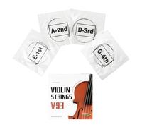 Juego de cuerdas de violín de acero inoxidable niquelado para tensión de herida adecuada para actuaciones en escenarios de práctica