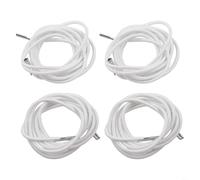 Juego de cuerdas elásticas para sillas de terraza plegables, 4 piezas de repuesto con alta elasticidad para tumbonas de jardín y asientos de patio (blanco)