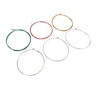 Juego de cuerdas para guitarra eléctrica de 6 piezas de acero chapado táctil consistente cuerdas de colores tonificantes y brillantes para todos los estilos musicales rojo, amarillo, verde, plata