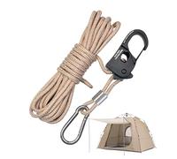 Juego de cuerdas para tienda de campaña, línea de nailon reflectante a prueba de con hebilla de ajuste automático de aleación de aluminio, tensor autoblocante ajustable para acampar, senderismo