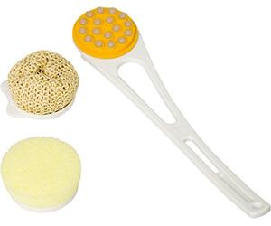 Juego de cuidado de cuerpo 3 piezas color blanco/amarillo