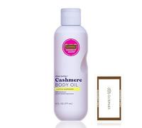 Juego de cuidado de la piel, contiene aceite corporal de cachemira y vainilla Eos, aceite corporal perfumado para mujeres, 6 onzas líquidas con una toallita limpiadora Luxpaks