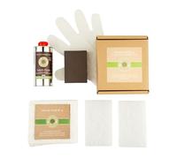 Juego de cuidado de Oli-Nature n.º 4 - Práctico set para el cuidado de superficies de madera y muebles - Contiene aceite de lino, almohadillas de aceite, esponja abrasiva y mucho más