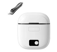 Juego de cuidado ergonómico de uñas eléctrico automático integrado en estuche de almacenamiento de luz LED y pinza para cutículas para mayor comodidad molinillo de uñas LED