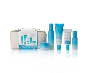 Juego de cuidado facial con ácido hialurónico, 5 piezas, antiarrugas para el cuidado de la piel con suero, crema de día, crema de noche, gel limpiador, tóner, protector solar SPF 50