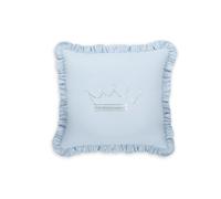 Juego de cuna 7 piezas / colección Royal - COLOR : Azul, Dibujo de cojín: Corona princesa