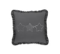 Juego de cuna 7 piezas / colección Royal - COLOR : gris oscuro, Dibujo de cojín: Estrellas