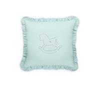 Juego de cuna 7 piezas / colección Royal - COLOR : menta, Dibujo de cojín: Caballito