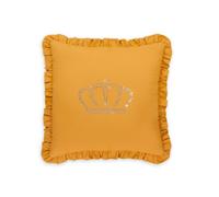 Juego de cuna 7 piezas / colección Royal - COLOR : Naranja, Dibujo de cojín: Corona principe