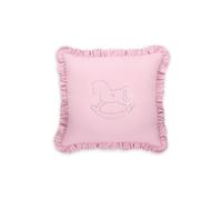 Juego de cuna 7 piezas / colección Royal - COLOR : Rosa, Dibujo de cojín: Caballito