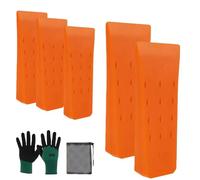 Juego de cuñas de tala de 5 piezas, cuñas de plástico antideslizantes de 6 "+8", con bolsa y guantes, accesorios de leñador, herramientas para talas controladas de árboles