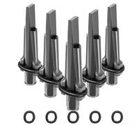 Juego de cuñas y cuñas de división de roca resistentes, herramientas divisoras de piedra de acero de aleación 40CrMo para canteras de granito, mármol, hormigón, 18 mm de diámetro, paquete de 5