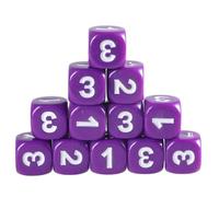 Juego de dados coloridos de seis caras de 13 mm con números grandes, bloque redondo para niños, lecciones de matemáticas, juguetes educativos, juegos acrílicos