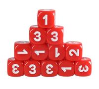 Juego de dados coloridos de seis caras de 13 mm con números grandes, bloque redondo para niños, lecciones de matemáticas, juguetes educativos, juegos acrílicos