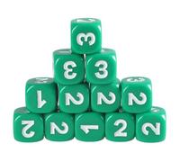 Juego de dados coloridos de seis caras de 13 mm con números grandes, bloque redondo para niños, lecciones de matemáticas, juguetes educativos, juegos acrílicos