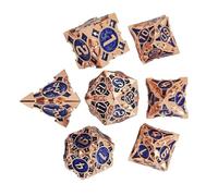 Juego De Dados, Dados De Metal - Conjunto De Múltiples Dados Con Múltiples Caras: Grandes Dados De 7x Juegos Portátiles, Conjunto De Dados Coloridos Para Reuniones Con Amigos, Campamento, Juego De Mul
