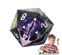 Juego de Dados de 20 Caras - Daďos RPG de Resina | Daďos Transparentes Multicaras con Números Blancos | Dados Equilibrados y Justos, Juegos de Mesa, Colección, Enseñanza, Accesorio Regalo Dungeons