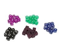 Juego de Dados de 50 Piezas de plástico translúcido, Cubos de Dados de Esquinas Redondas de 6 Caras para Juegos de Mesa, Juegos de Mesa, Juegos de matemáticas, Actividades