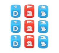 Juego de Dados de 6 Caras de Dibujos Animados Coloridos de 9 Piezas, Dados de plástico duraderos para Juegos de Mesa, Entretenimiento Familiar, enseñanza de matemáticas,